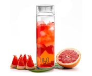 CELLO H2O Glass Water Bottle for Office & Daily Use 920 ml, Transparent | Durable & Stylish, Freezable & Fridge Safe, Leakproof Wide Mouth Leadfree Toughened Glass Water Bottle For Kitchen & Travel