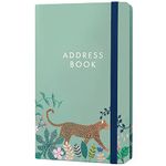 Boxclever Press Small Address Book with 432 Spaces. Address Books with Alphabet Index hardback, Pocket & Change of Address Labels. Perfect Gifts for Women 21 x 13 cm