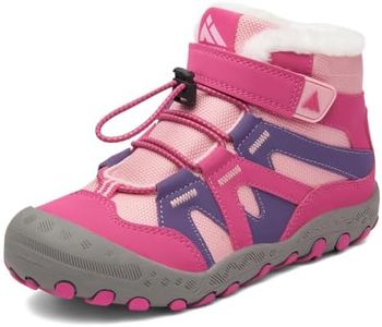 Mishansha Kids Hiking Boots Winter Snow Boys Girls Pink 11 Little Kid