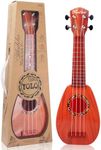 17 Inch Kids Ukulele Guitar Toy 4 Strings Mini Children Musical Instruments Educational Learning Toy for Toddler Beginner Keep Tone Anti-Impact Can Play with Picks/Strap/Primary Tutorial