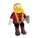 WISHPETS – Lumberjack Red Plaid Plush Stuffed Toy – 16 Inch Unique Soft Plaid Plushie Toy – Friendly Nature Learning Gift for Kids Toddlers