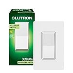 Lutron Sunnata On/Off Accessory Switch, only for use with Sunnata LED+ Dimmers, ST-ASW-WH, White