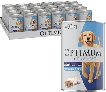 OPTIMUM Adult Wet Dog Food with Chicken and Rice 400g Can, 24 Pack