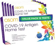 OSOM Covid Home Test - Made in USA - 12 Rapid Covid Tests for Home - Results in 15 Minutes - at Home COVID Test Kit - FDA EUA Authorized COVID-19 Test Kit (12 Tests)