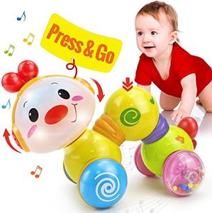 Baby Toys 6-12 Months Press & Go Musical Light 9 6 Month Old Baby Toys, Baby Toys for 1 Year Old Girls Baby Infant Kids Toys 12-18 Months, Crawling Toddler Toys for 1 + Year Old Girl Boy Gifts