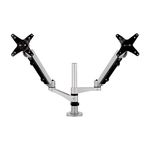 ViewSonic LCD-DMA-002 Spring-Loaded Monitor Desk Mounting Arm for 2 Monitors up to 27 Inches Each, VESA Compatible, Full Ergonomic Adjustability, 2-in-1 Mounting Base, and Built-in Cable Management