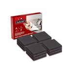 BufferABC Non Slip Furniture Pads, 12pcs 50mm Furniture Feet Pad Floor Protectors - Premium Square Rubber Feet Stoppers Anti Slip Pads for Securing Furniture and Protect Hard Floors from Scratches