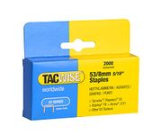 Tacwise 0335 Type 53 / 8 mm Galvanised Staples, Pack of 2000, Silver