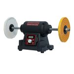 BUCKTOOL 750W VFD Bench Buffer Polisher, 200MM Variable Speed Benchtop Polisher, 900-3600 RPM One Button Speed Setting, Extended Polishing Shaft for Metal, Jewellery& Wood, Bench Grinders