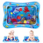 Tummy Time Water Play Mat, Inflatable Sensory Toys, Fun Activity Play Center(68 x 50 x 6 cm)