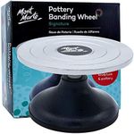 Mont Marte Signature Pottery Banding Wheel, 7in (18cm) Diameter, Sturdy Cast Iron Body and Base