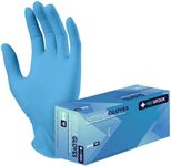 MEDSTOCK Blue Nitrile Gloves, Medical Examination, Powder/Latex-Free, Non-Sterile, Disposable, Reduces Cross Contamination, Superior Protection in Medical Procedures (1 Box/100 pcs, Medium)