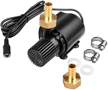 DC 12V 15W Submersible Water Pump with Brass Male Thread Nozzles, Brushless Fountain Circulation Mini Clear Water Pump, 210 GPH, 14½ ft High Lift for Aquarium, Fish Tank Pumping, Rockery