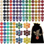 QMAY DND Dice Set, 25x7 (175pcs) Polyhedral Dice Compatible with Dungeon and Dragons MTG Table Games RPG DND.