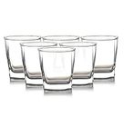 Feelopie Yera Drinkware Desire Series Short Tumbler - Transparent Water Glass, Juice Glass, Beer Glass, Wine Glass Set (200ml, 6 Pieces, T7SQ)