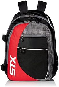 STX Lacrosse Sidewinder Lacrosse Backpack, Black/Red