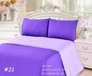 Tache Home Fashion 2-3 Piece Reversible Duvet Cover Set, Purple, Full