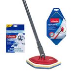 Vileda Bathroom Cleansing Supplies Set | Includes 1 Magic Mop with 1 Extra Refill and 1 Microfibre Bathroom Cleaning Cloth