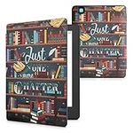 kwmobile Case Compatible with Kobo Aura H2O Edition 2 Case - eReader Cover - Library Motto Multicolor