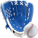 Baseball Glove,Softball Mitt,Catcher's Glove,Comfortable Softball and Baseball Mitt for Kids Youth Adults Sports and Professional Baseball,Right Hand Throw,Left Hand Glove (Sky Blue, 12.5in)