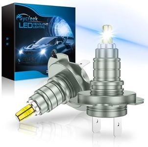 Sycreek 360 H7 LED Headlight Bulbs,20000LM 6500K Cool White,H7 Headlight for Car High or Low Beam Conversion Kit,IP68 Waterproof Plug and Play,2 H7 Headlight Bulbs