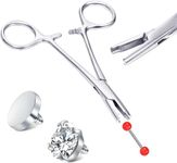 Gadgetsden Surgical Steel Piercing Forcep Ball Grab Dermal Anchor Locking Tool 3/4mm