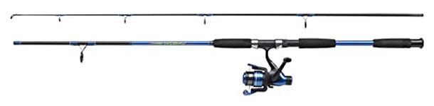 Shakespeare Firebird Spinning Combo, Fishing Rod and Reel Combo, Pre-spooled with Line, Ready to Fish in Saltwater or Freshwater, Predator Fishing,Pike/Perch/Zander, Blue / Black, 2.70m | 20-80g