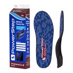 Powerstep Pinnacle Maxx Orthotic Insoles - Orthotics for Overpronation With Maximum Stability & Comfort - Firm + Flexible Angled Heel Style to Help Flat Feet - Heavy Duty Inserts (M 10-10.5, F 12)