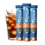 Fast&Up Reload (15 Litres) Low Sugar energy drink for Instant Hydration- 60 Effervescent Tablets with all 5 Essential Electrolytes + Added Vitamins - Certified Electrolytes Drink - Cola flavour