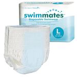 Swimmates Adult Swim Underwear, Pull-Up with Tear-Away Side Seams, Unisex, Disposable, Large (44"- 54" Waist), 18 Count (Case of 4)