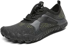 NORTIV 8 Unisex-Child Quick Dry Lightweight Barefoot Outdoor Athletic Water Sports Shoes, Black/Dark/Grey - 10 Toddler (Aqua-k1)