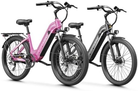 Aipas C1 Max Electric Bike for Adults Commuter, 85 Miles Long Range Ebike with 1100W Peak Motor, 24" All Terrain Electric Bicycle with 48V Removable Battery, Adjustable Suspension, 500LB Capacity