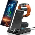 Wireless Charger for Samsung Charging Station for Galaxy S25 Ultra Watch 7 Ultra, Samsung Watch Charger for Galaxy Watch 6 5, Wireless Phone Charger Samsung for S24 Z Flip 6 Galaxy Buds Pro 2