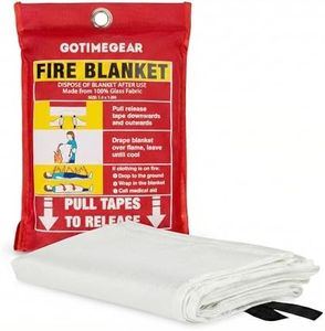 Go Time Gear Emergency Fire Blanket for Home and Kitchen, Fire Retardant Emergency Fire Blanket Kit, Survival Fireproof Blanket Up to 1,200 Degrees Fahrenheit