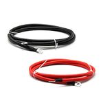 Apeixoto 4 AWG Red + Black Pure Copper Battery Inverter Cables 7FT Battery Inverter Cables with 5/16 Inch Lugs on Both End for Solar, RV, Car, Boat, Auto, Marine