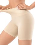 Esa Liang Shapewear Tummy Control, Mid-Waist Body Shaper Shorts, Women's Girdle Shorts and Spanks Shape Wear, Nude, Medium