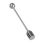 Long Handle Honey Dipper Anti-Rust Honey Stirrer Spoon 304 Stainless Steel Honeycomb Stick for Honey Jam Jar Dispense 6.3 Inch