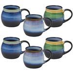 Pfaltzgraff Horizon Mug, Set of 6, 16-Ounce, Multicolor