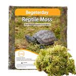 Begeterday 3.5oz Pure Natural Reptile Moss for Humidity, Great for Snakes, Turtle and Other Reptiles, Good for Terrariums for Reptiles & Amphibians
