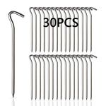 30 Pcs 7075 Aluminum Metal Tent Pegs,Heavy Duty Pegs Stakes Nail Lightweight Tent Stakes for Gardening Camping Hiking for Hard Ground