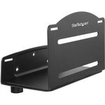 StarTech.com Wall Mount CPU Holder - Adjustable Width 4.8in to 8.3in - Metal - Computer Tower Mounting Bracket for Desktop PC (CPUWALLMNT),Black