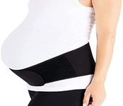 Belly Bandit Upsie Belly Pregnancy Support Band - The Ideal Support for your Belly and Relief for your Aching Back - Anti-Dig Closure and 12" of Adjustability, Black, Large