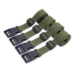 heedpeiur 4 Pack Luggage Straps Adjustable Luggage Nylon Webbing Straps with Quick Release Buckle, Packing Belt for Outdoor Travel, 2.5 * 150cm (Green)