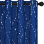 Deconovo Thermal Insulated Blackout Curtains for Bedroom and Kids Room, Set of 2 - Sun Blocking Window Curtains for Home Decoration (52 x 84 Inch, Royal Blue, 2 Panels)