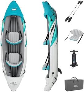 Bestway Hydro-Force 2-Person Rapid Elite Inflatable Kayak Set | Includes Kayak, 2 Aluminum Paddles, Hand Pump, 2 Fins and Carry Bag