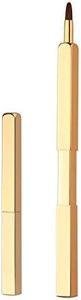 Exquisite Professional Lip Brush Applicators-Retractable Lipstick Brushes- Lipstick Gloss Makeup Brush Tool For Women and Girls (Bright Gold)