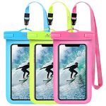 MoKo Waterproof Phone Pouch [3 Pack], Underwater Phone Case Dry Bag with Lanyard Compatible with iPhone 13/13 Pro Max/iPhone 12/12 Pro Max/11 Pro Max, X/Xr/Xs Max,8/SE 3, Samsung S21/S10/S9, Note 10