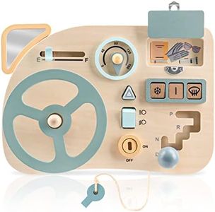 Vanplay Giochi Montessori Busy Board Volante Giocattolo Pannello Sensoriale Bambini Montessori Educativi Giochi in Legno per Bambini 2 3 4 Anni