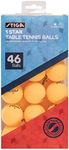 STIGA 46 Pack Orange 1 Star Table Tennis Balls - 40mm ITTF Regulation Size and Weight Ping Pong Balls