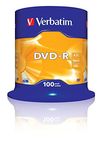 Verbatim 2330529 43549 4.7GB 16x DVD-R Matt Silver - 100 Pack Spindle